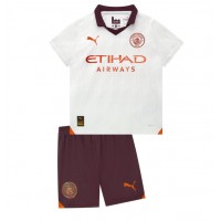Koszulka piłkarska Manchester City Strój wyjazdowy dla dzieci 2023-24 tanio Krótki Rękaw (+ Krótkie spodenki)